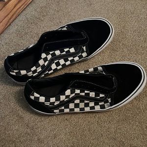 Black and white checkered vans